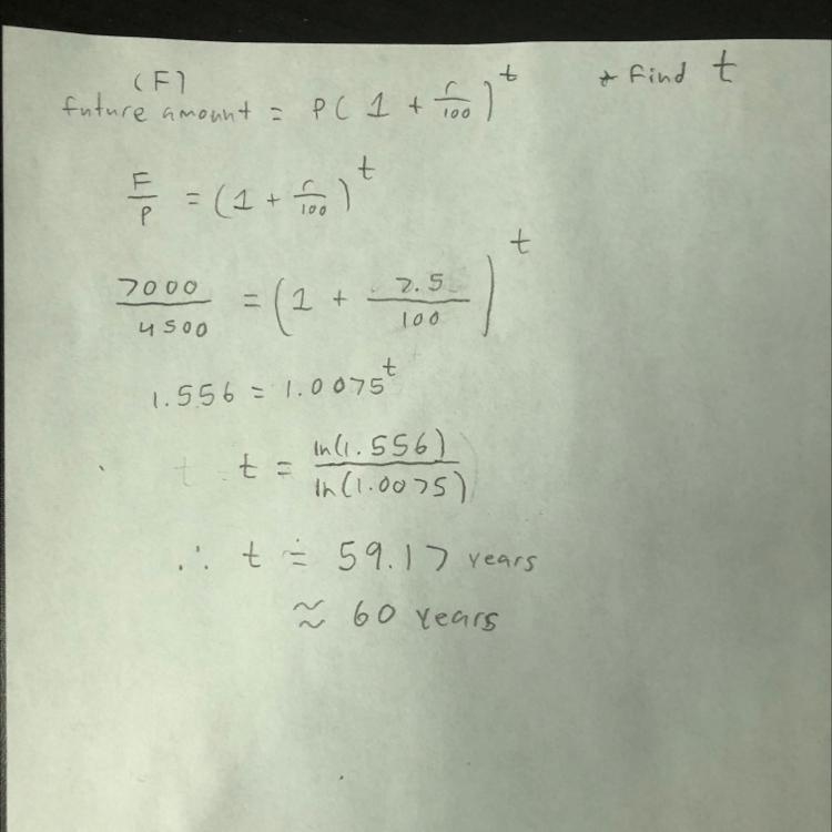 4 The rate of compound interest is 7.5%. How long will it take for an investment of-example-1