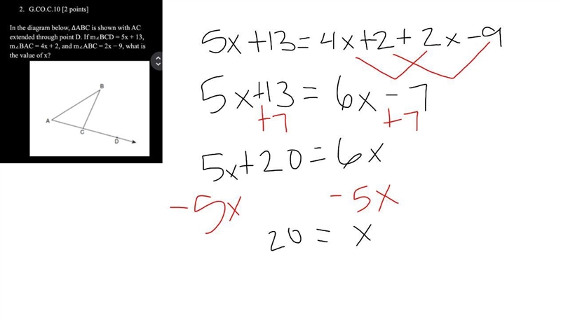 What is the value of X ? show step by step-example-1