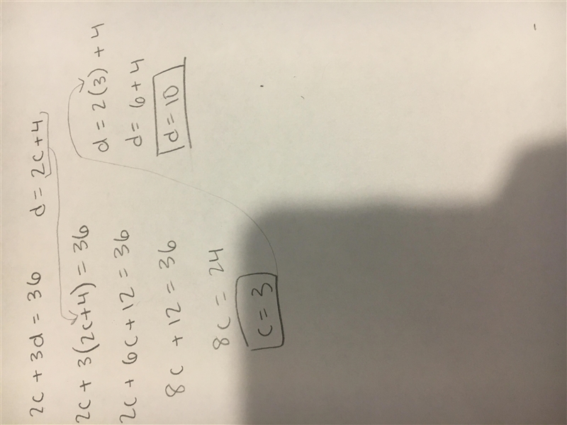 Solving system by substitution Help ASAP-example-1