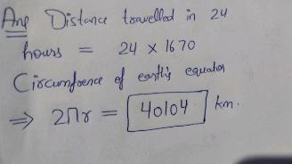 Every 24 hours, Earth makes a full rotation around its axis. Earth's speed of rotation-example-1