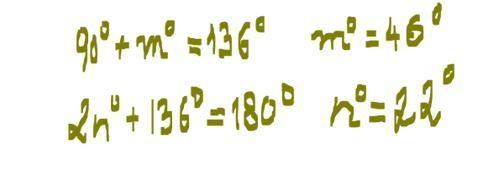 Find the values of m and n. (degrees)​-example-1