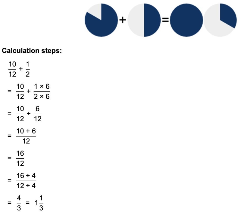 add the following fraction give me the answer in lowest terms and mixed numbers if-example-1