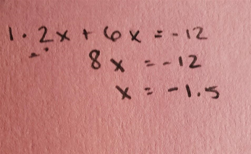 Can anyone help me solve these equations? 1. 2x + 6 + x -12 2. 1/2 (6x -8) = 3x 3. 5x-example-2