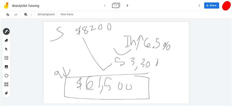 Last year Salma opened an investment account with $8200. At the end of the year the-example-1