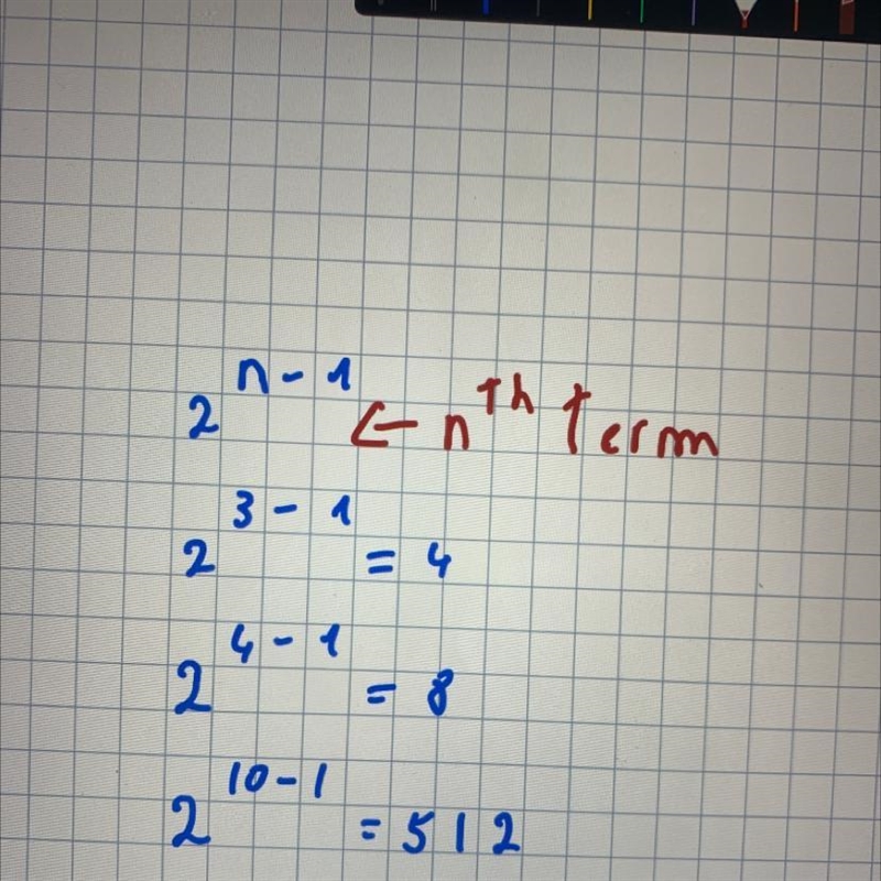 Here are 3 number 1 2 4 what it the 4 and 5 terms of the sentance-example-1