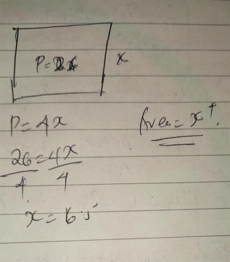 The perimeter of a square measures 26 cm. What is the length of the side of the square-example-1