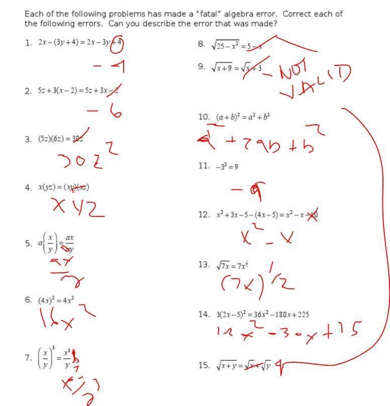 Can anyone describe the errors with the problems? For example the first answer is-example-1