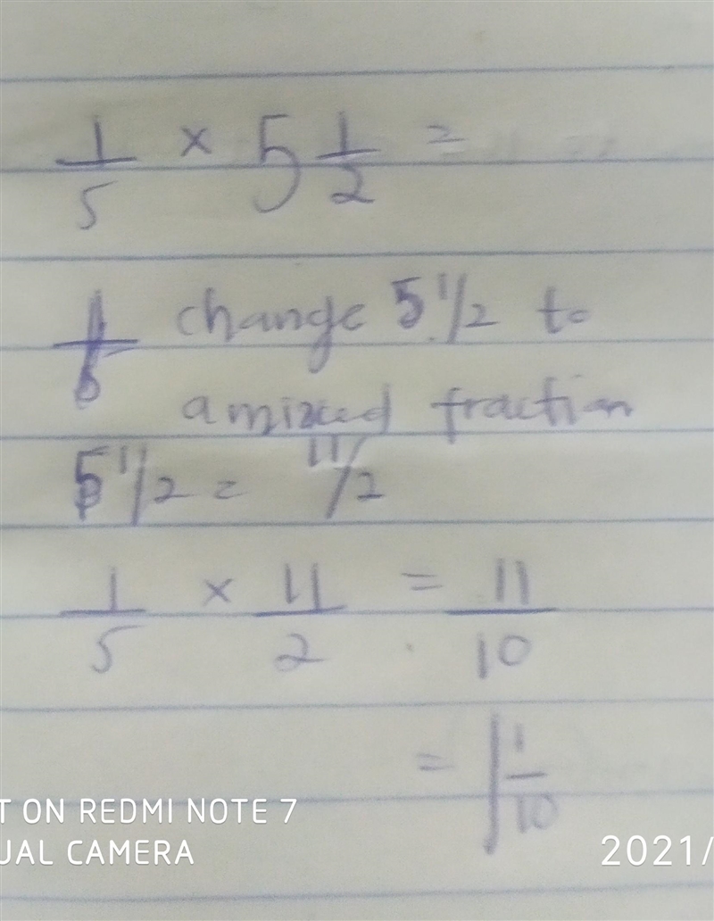 1/5 x 5 1/2 = Can someone help me ?-example-1