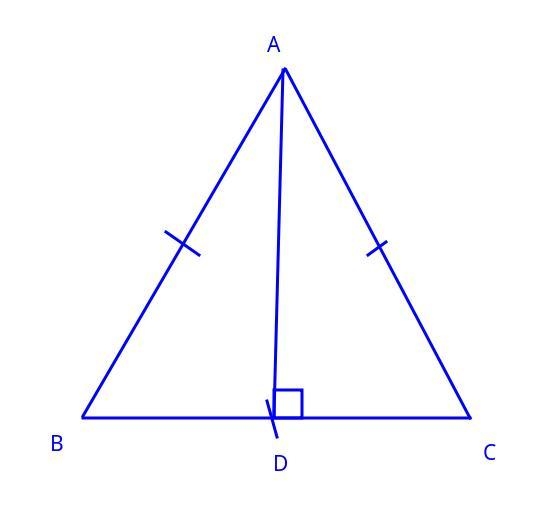 ΔABC is an equilateral triangle with AD perpendicular to BC. Prove that ΔADB ≅ ΔADC-example-1