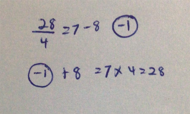 Eight more than four times a number is 28-example-1