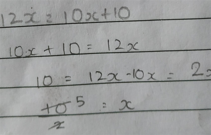 How many solutions can be found for the equation 12x + 8 = 10x + 18? (4 points) a-example-1