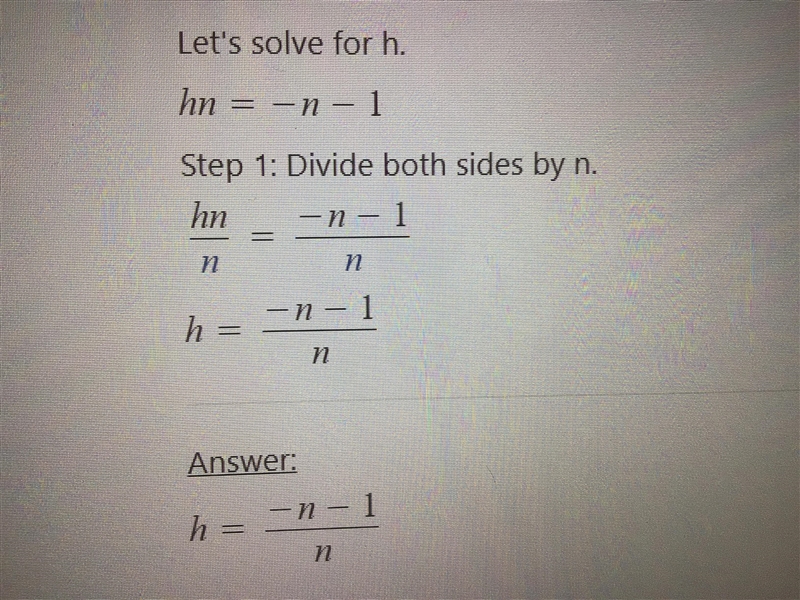 G(n) = 1 + 3 h(n) = -n -1 Find: (g/h)(-5)-example-3