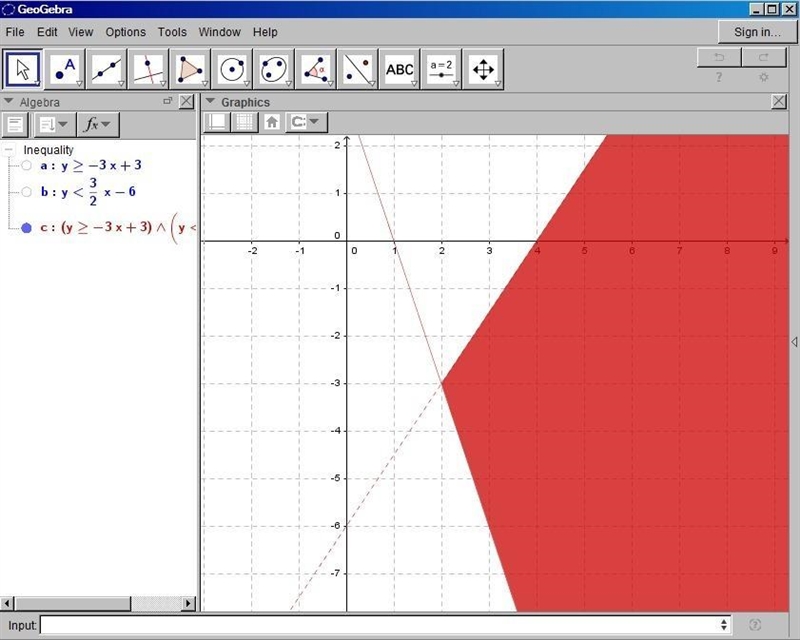 3. (05.06 MC) Graph the system of inequalities presented here on your own paper, then-example-1