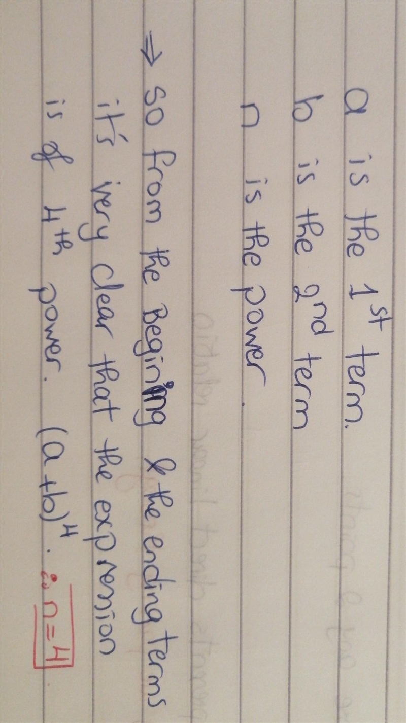 Find a, b, and n of the factored form of the binomial expansion. 16x^4 + 480x^3y + 5,400x-example-1