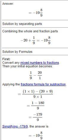 What is the constant rate of change for this equation y = 1/9x-20 ?​-example-2