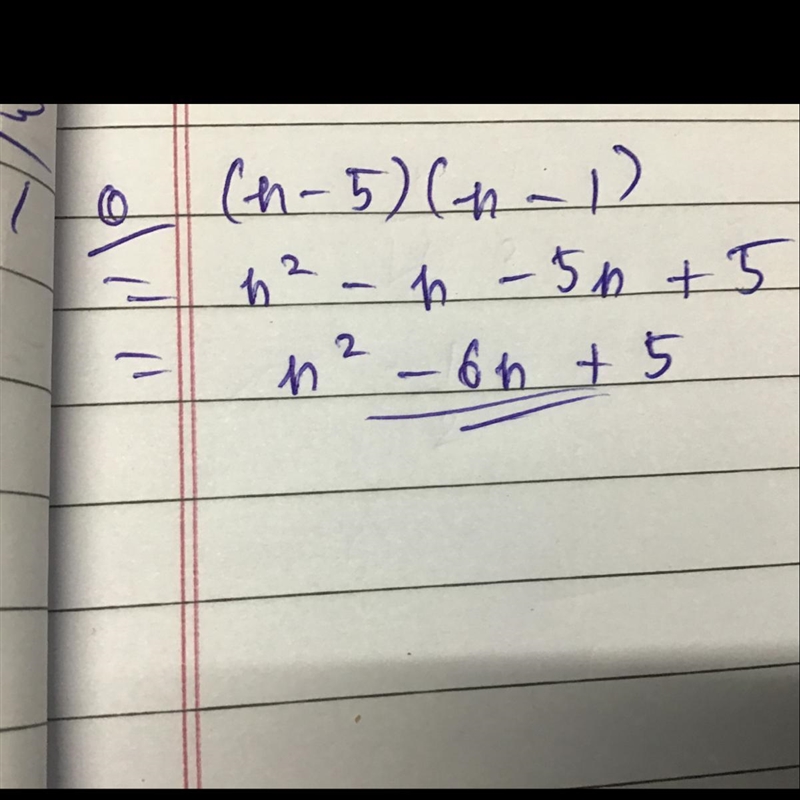 One Find the product: (n - 5)(n-1)-example-1