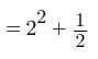 Evaluate. 1/(−2)^−2 + 1/2-example-3