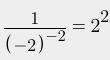 Evaluate. 1/(−2)^−2 + 1/2-example-2