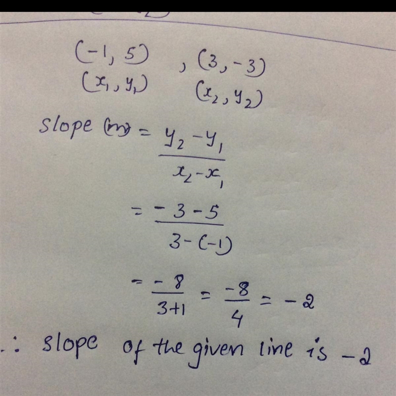 Find the slope of the line-example-1