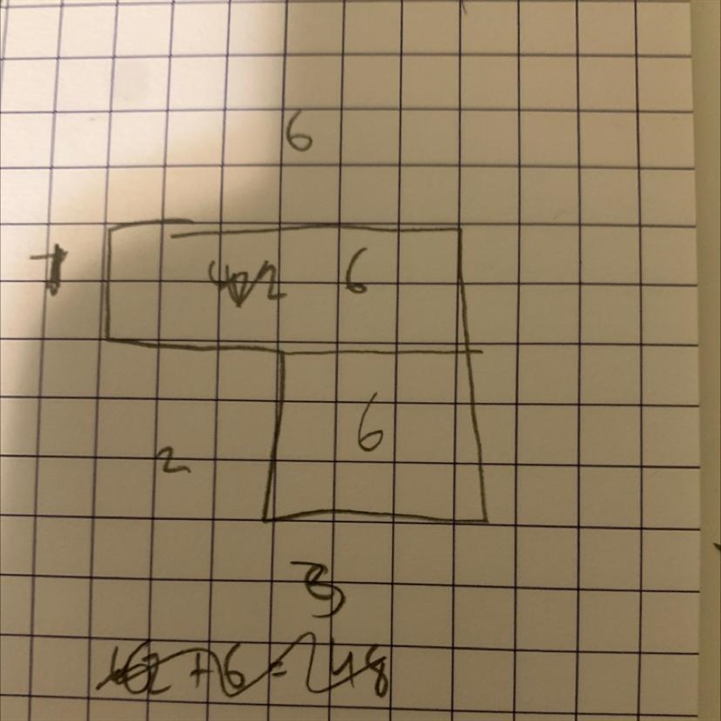 Find the area of given figure: 6cm 2cm 3cm 1cm​-example-1