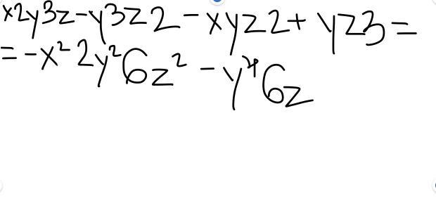 X2y3z - y3z2 – xyz2 + yz3-example-1