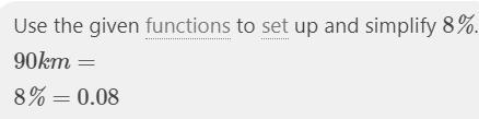 90 km is 8% of what distance?-example-1