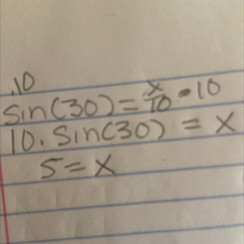 Please helppp Solve with ratio sin(30) to solve the missing side length x. Round to-example-1