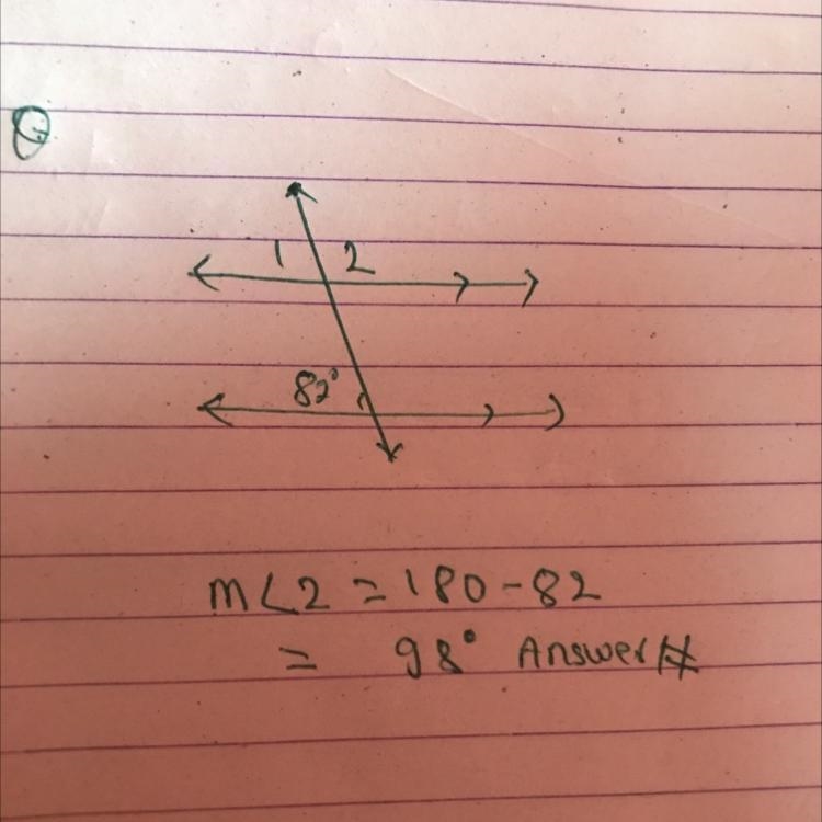 PLS HELP! Given the angles in the diagram below, what is m<2-example-1