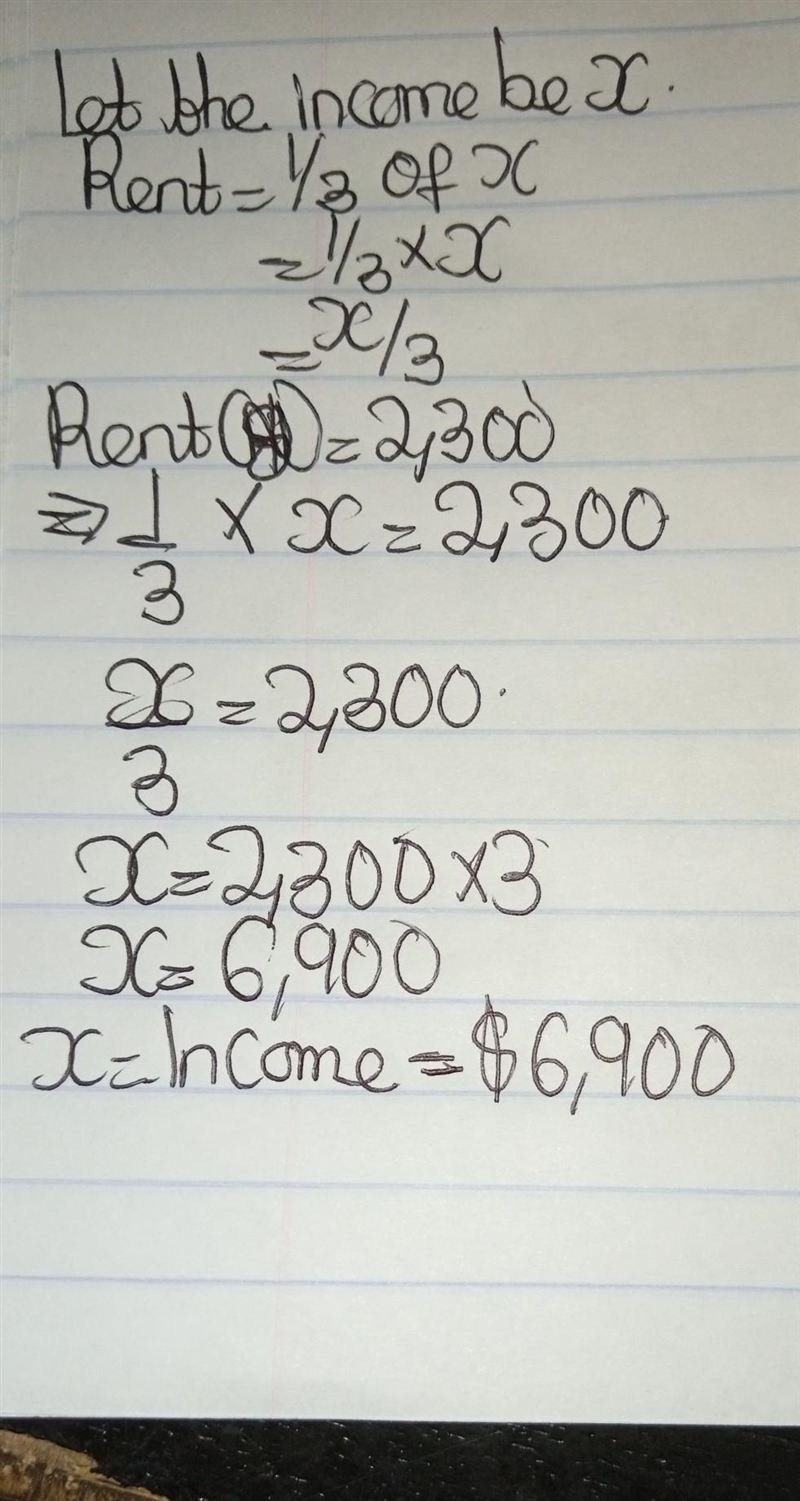 Jessica knows that she should spend no more than 1/3 of her income on her rent. She-example-1