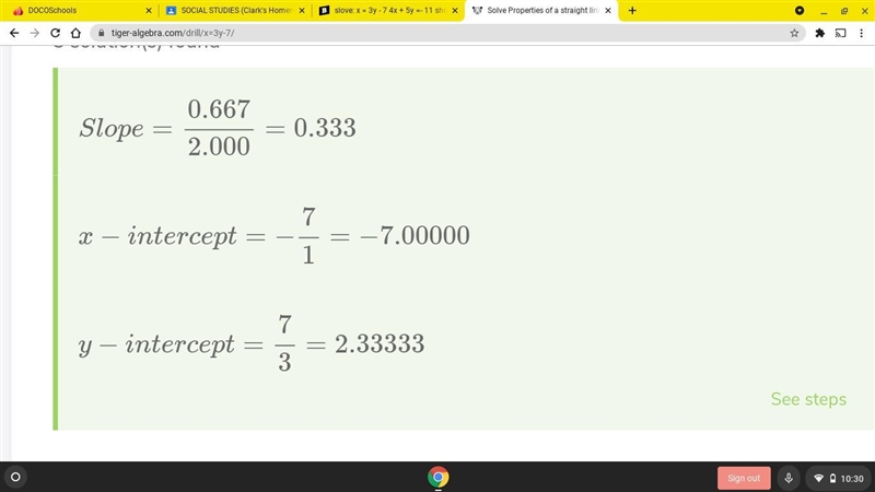 Slove: x = 3y - 7 4x + 5y =- 11 show steps-example-2