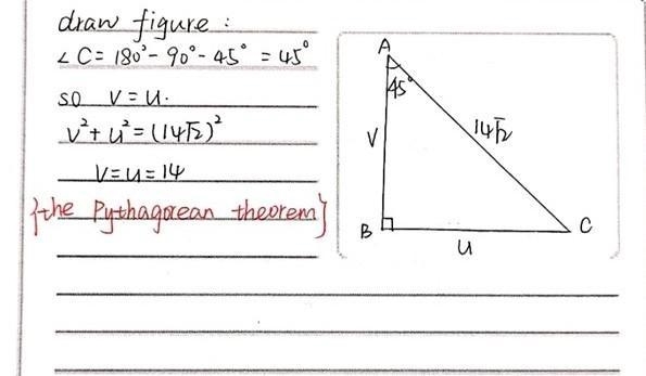 Use the ratio of a 45-45-99 triangle to solve for the variables.​-example-1