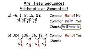 What is a sequence? How do I determine if a sequence is arithmetic or geometric?-example-1