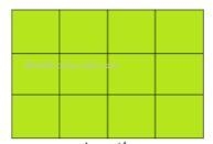 A rectangle made of squares is shown . The length of the side of each square is 1 cm-example-1