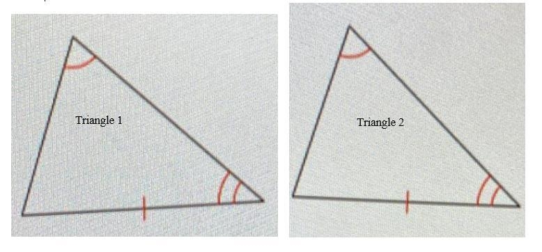 Determine if the two triangles are congruent and write the conjecture. pls help-example-1