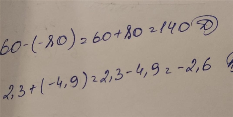 Caculate the value of this expression 60-(-80) pls help me solve both​-example-1