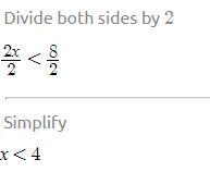 2^x < 8. Solve for x-example-1