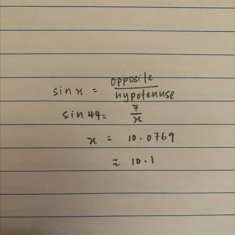 Solve the triangle give the measure of x-example-1