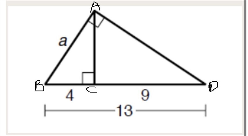 In the figure shown the value of a is equal to-example-1