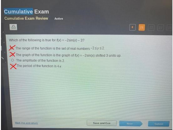 Which of the following is true for f(x) = -2 sin(x) - 3?-example-1