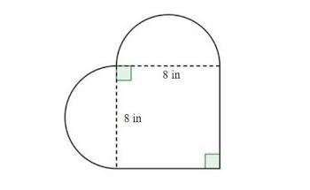 Karla discovered that she could create the perfect shaped heart by combining two semicirlcles-example-1