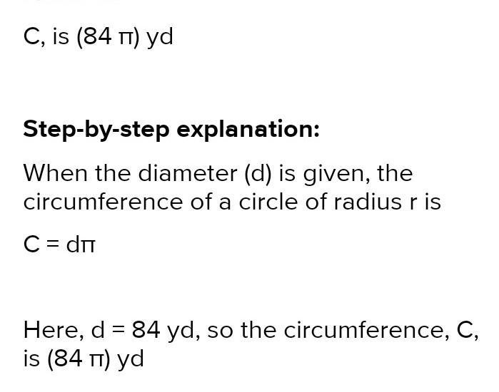 What is the circumference of the following circle?-example-1