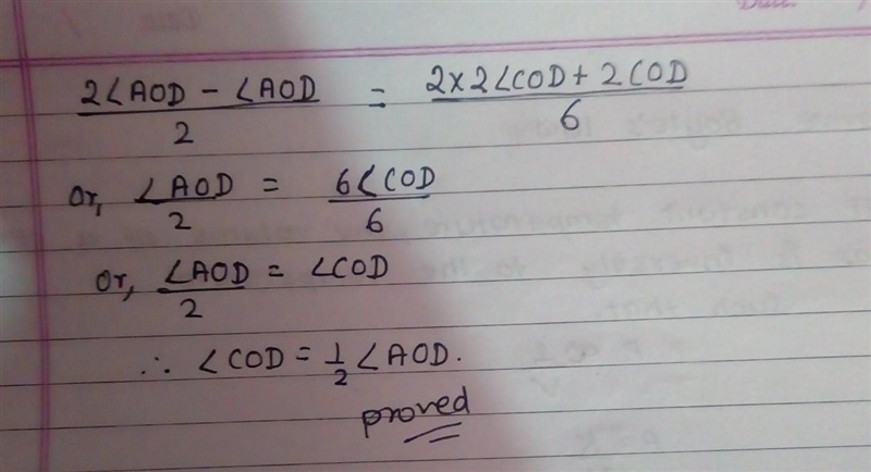 In the figure, \angle AOB = (1)/(2)\angle BOC and \angle BOC = (2)/(3)\angle COD . Show-example-2