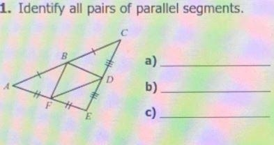 Identify all pairs of parallel segments pls help on number one-example-1