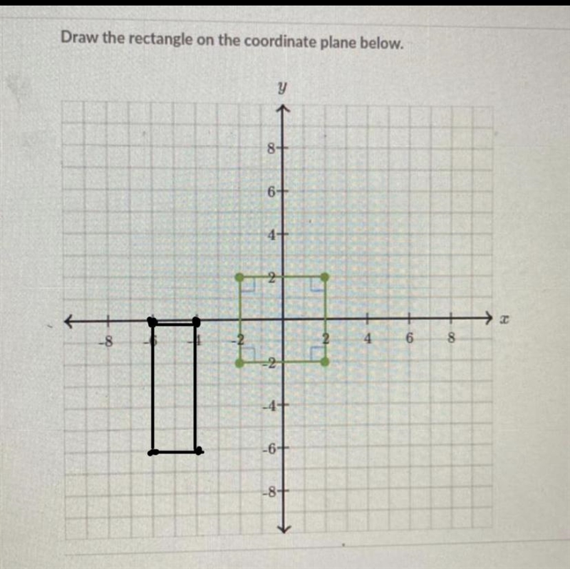 The upper-left coordinates on a rectangle are (-6,0), and the upper-right coordinates-example-1