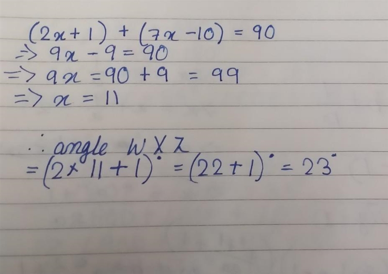 What is the value of x? What is the measure of Angle WXZ?-example-1