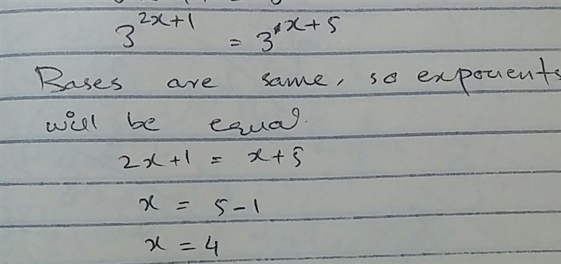 If 3^2x+1=3^x+5What is the value of X. 2,3,4,6 Please hurry-example-1