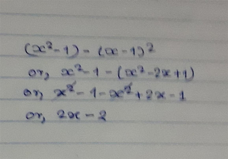 Please help asap factorise fully: (x^2 -1)-(x-1)^2-example-1