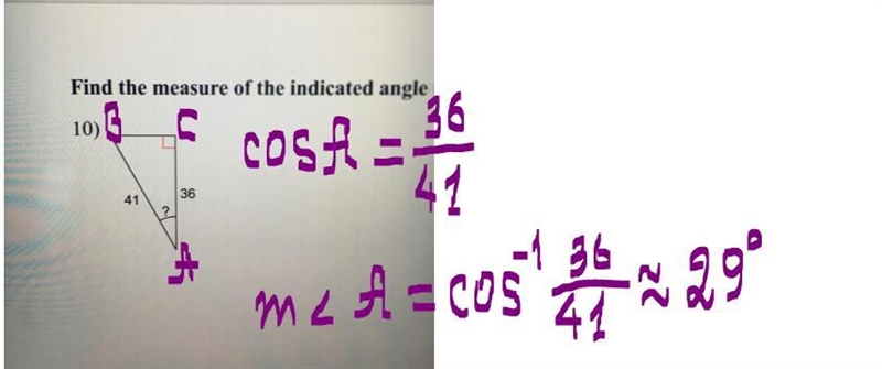 Find the measure of the indicated angle. Need help and also need explanation, THANK-example-1