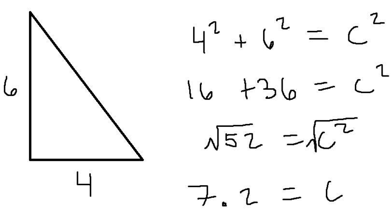 Approximate the length of the hypotenuse of the right triangle to the nearest tenth-example-1