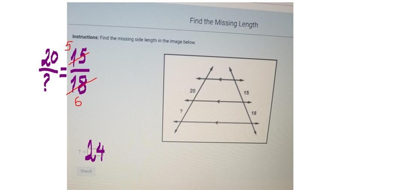 Find the missing side length in the image below​-example-1